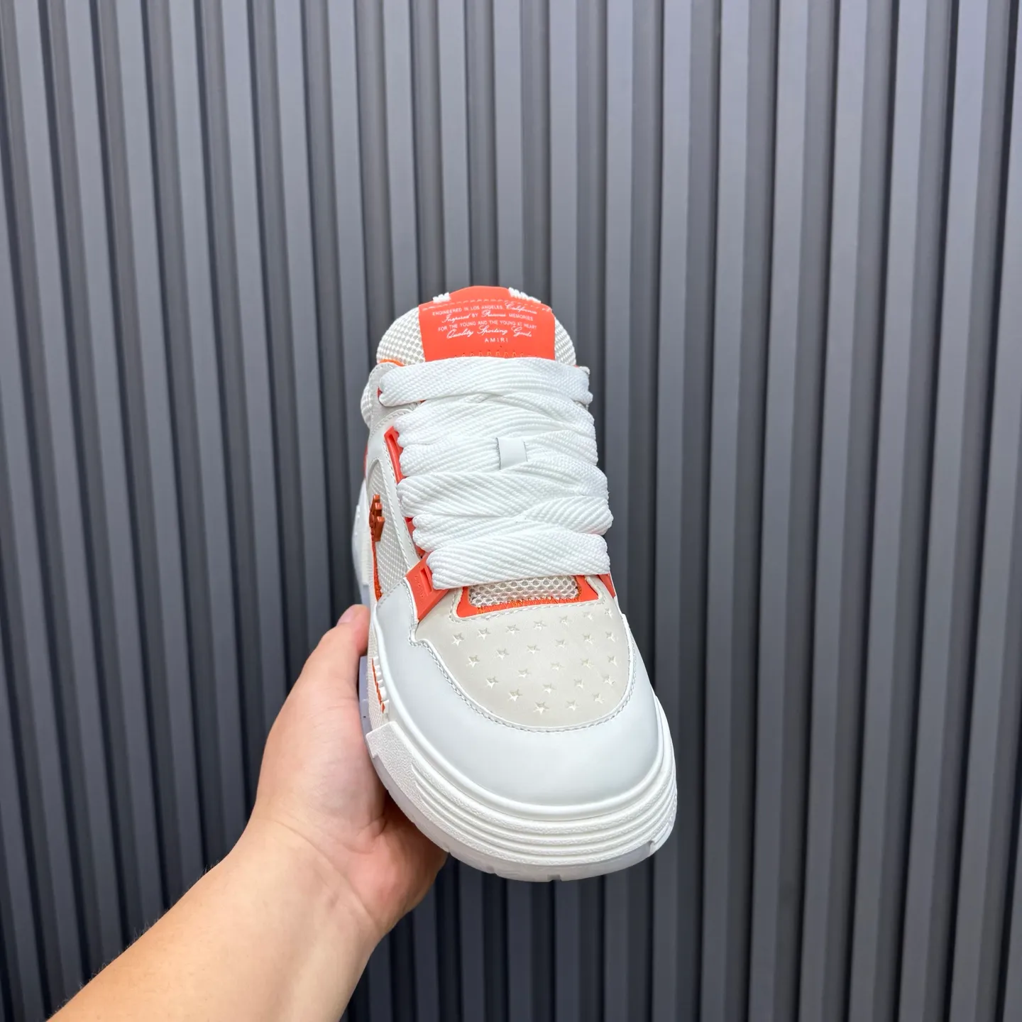 Men's shoes 💰660💰 AMIRI AMIRI trendy brand hot sale 🔥 Available all year round, couples 💑 Official website synchronization Imported fabrics 1⃣️ vs 1⃣️ replica, original factory special original sole, 35-45 (45. non-refundable)